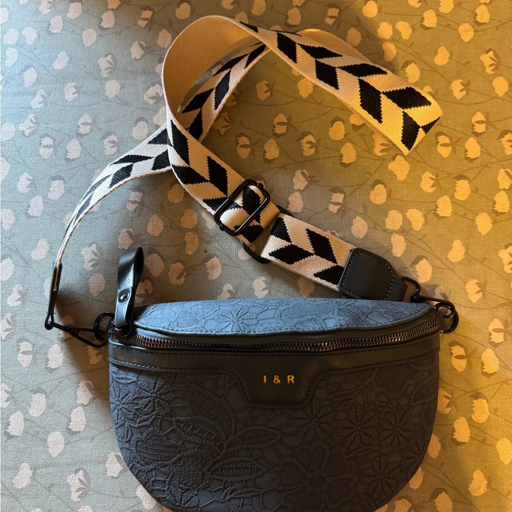 Women’s Iris & Rainbow Tik Tok viral Navy Embossed Crossbody/ Bum Bag
Pre-owned - Picture 7 of 7